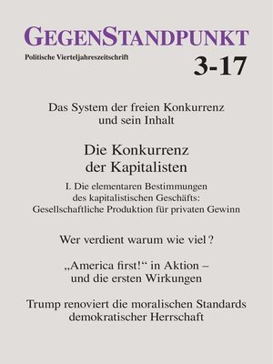 cover image of GegenStandpunkt 3-17